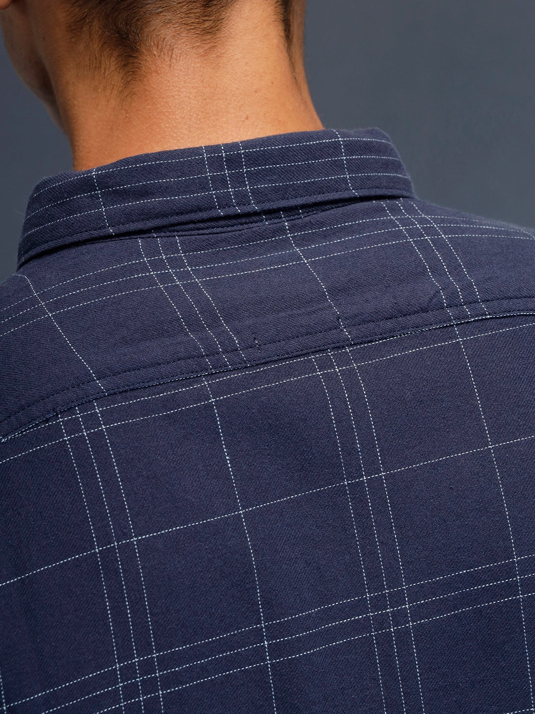 Men's Casual Regualr Fit Checkered Pattern Shirt | Black