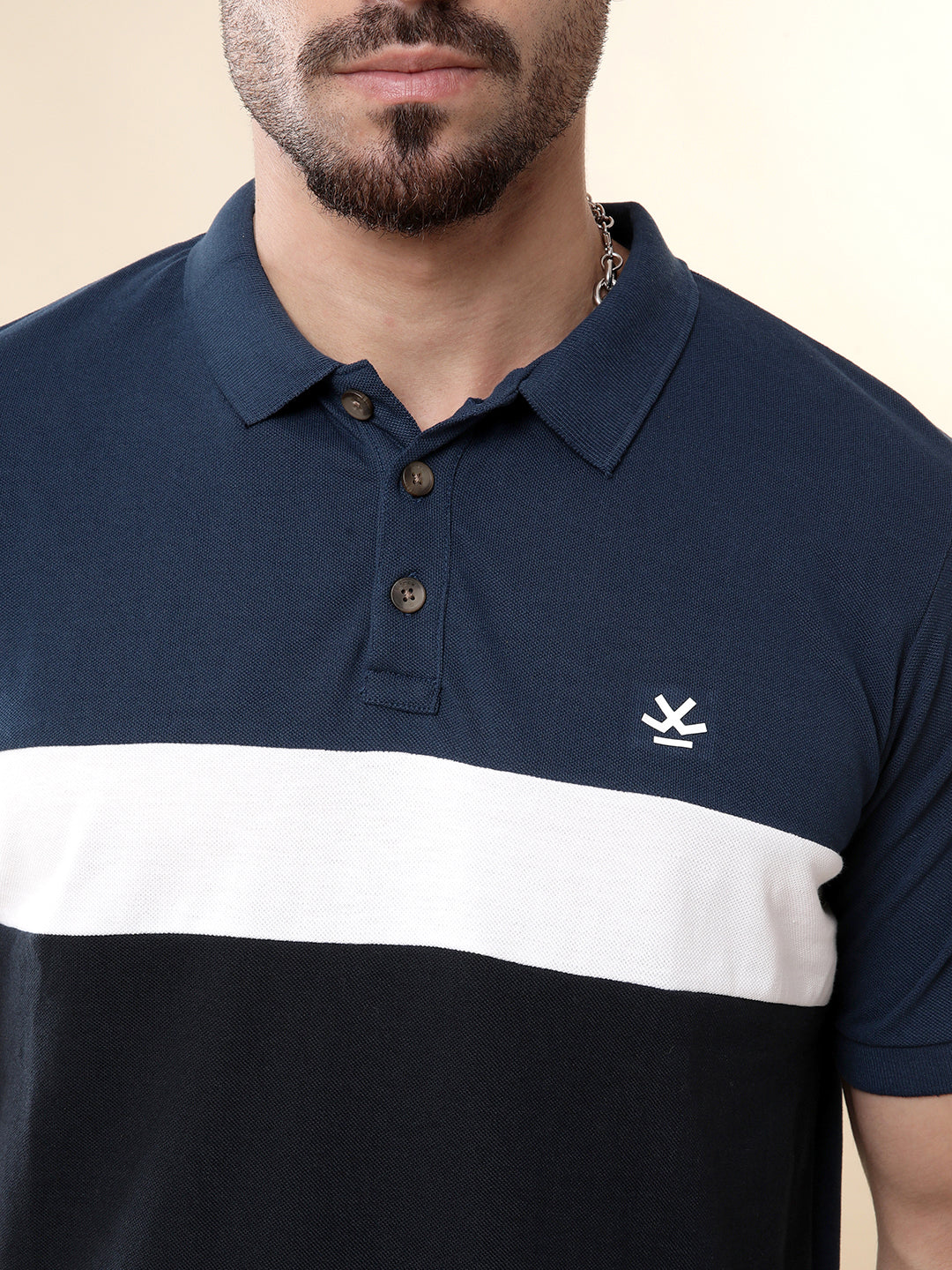 Blues Colour-blocked Polo T-Shirt