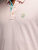 Men's casual slim fit polo t-shirt with contrast detail  | Pink