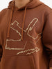 Classic Puff Printed Hooded Sweatshirt | Brown