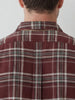 Slim Fit Checkered Shirt | Maroon