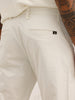 Classic Solid Straight Fit Trouser | White