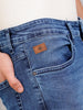 Slim Fit Mid Washed Jeans I Mid Blue