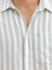 Slim Fit Textured Stripe Shirt | Light Blue
