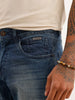 Faded Straight Fit Denim Jeans | Blue