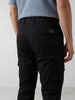 Straight Fit Solid Cargo Trouser | Black
