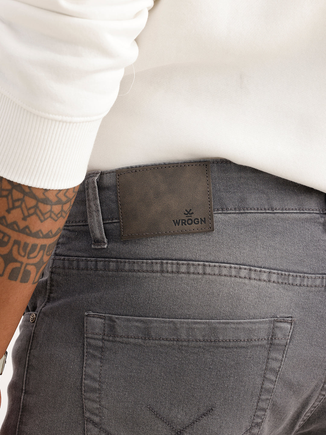 Washed Slim Fit Denim Jeans | Grey