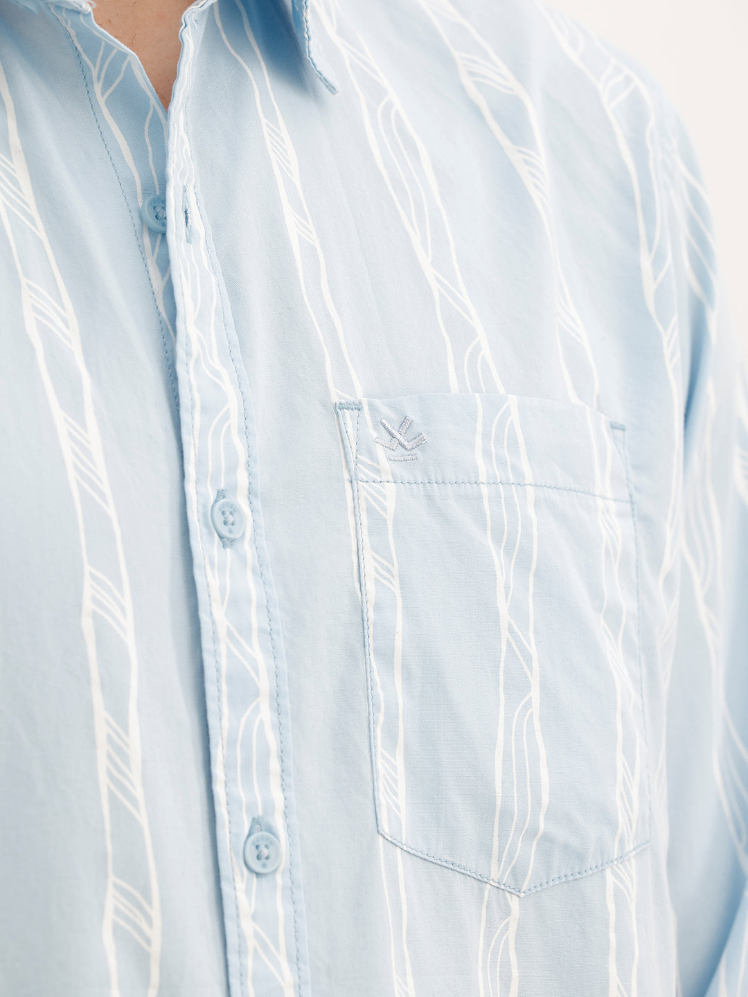 Classic Regular Fit AOP Shirt | Light Blue | WOSH0411M