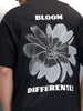 Men's Casual Floral Graphic Pritned T-Shirt | Black