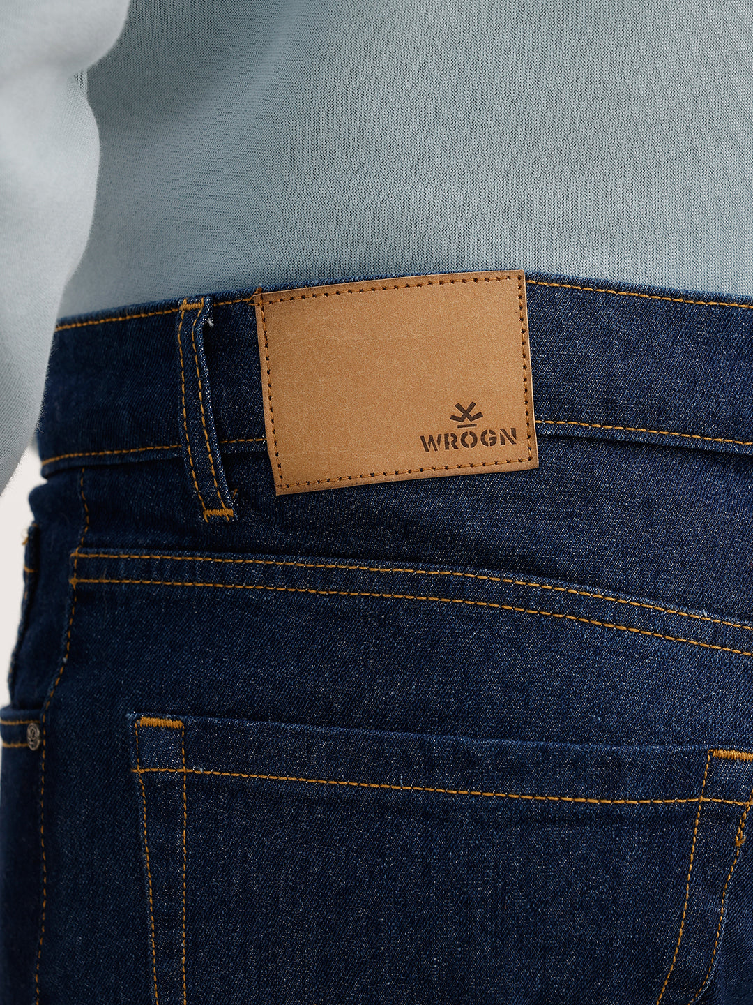 Solid Straight Fit Denim Jeans | Blue