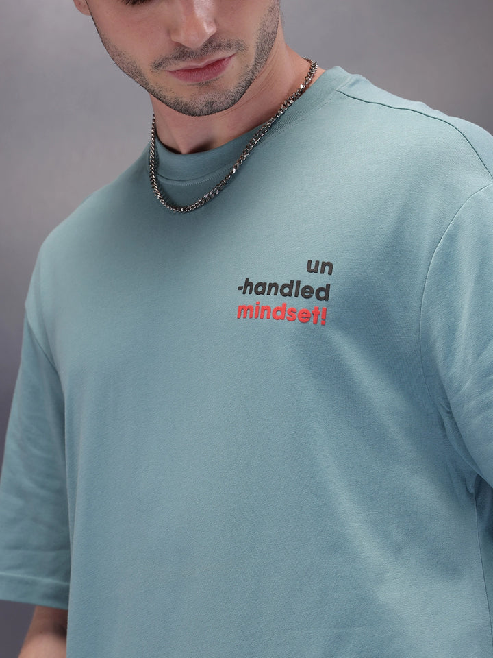 Back Printed Oversized T-Shirt | Green