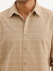 Classic Slim Fit Striped Shirt | Khaki