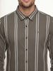 Slim Fit Striped Shirt | Brown