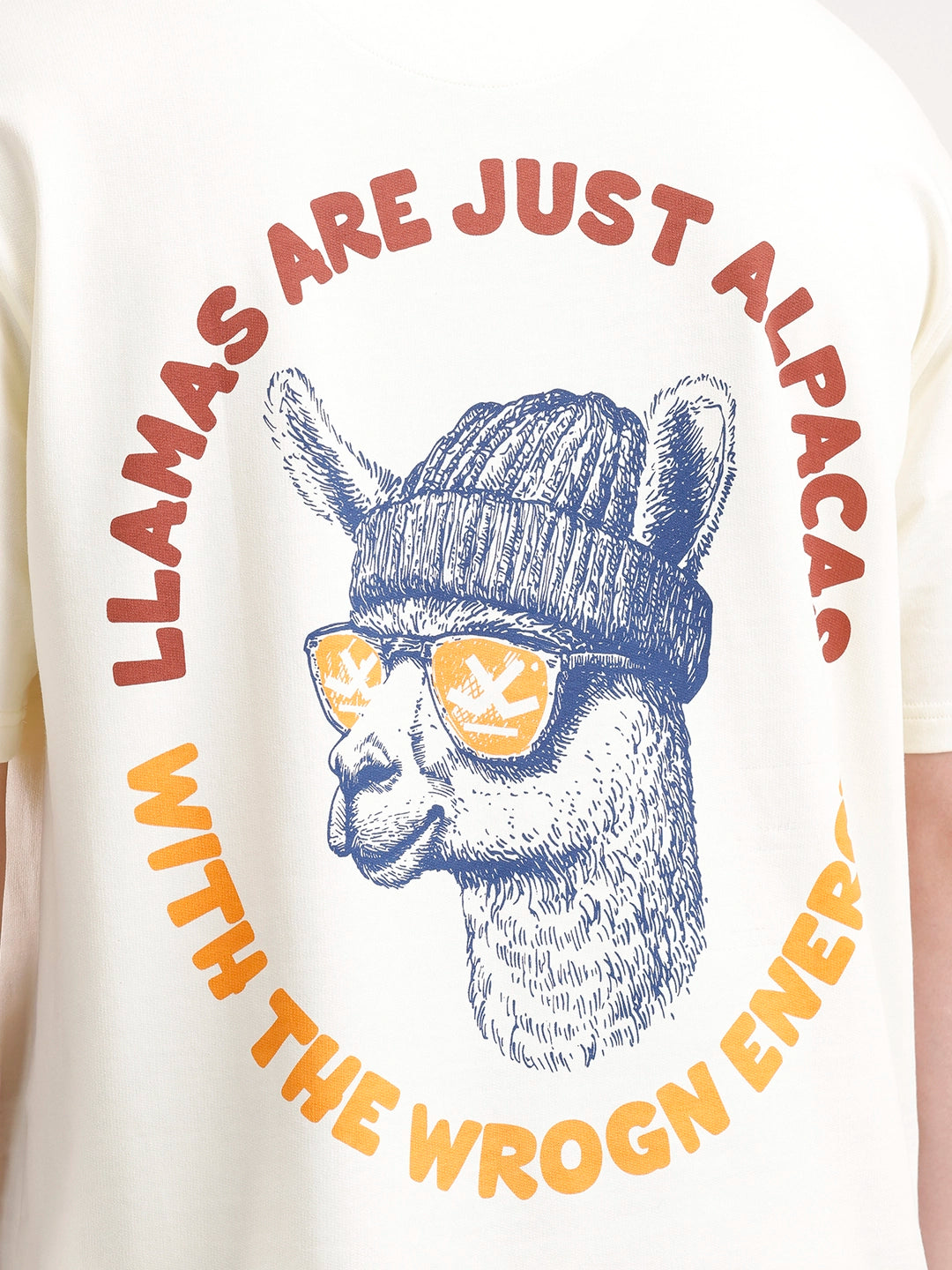 Classic Oversized Back Printed T-Shirt  | Yellow