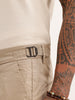 Solid Slim Fit Pleated Trouser | Beige