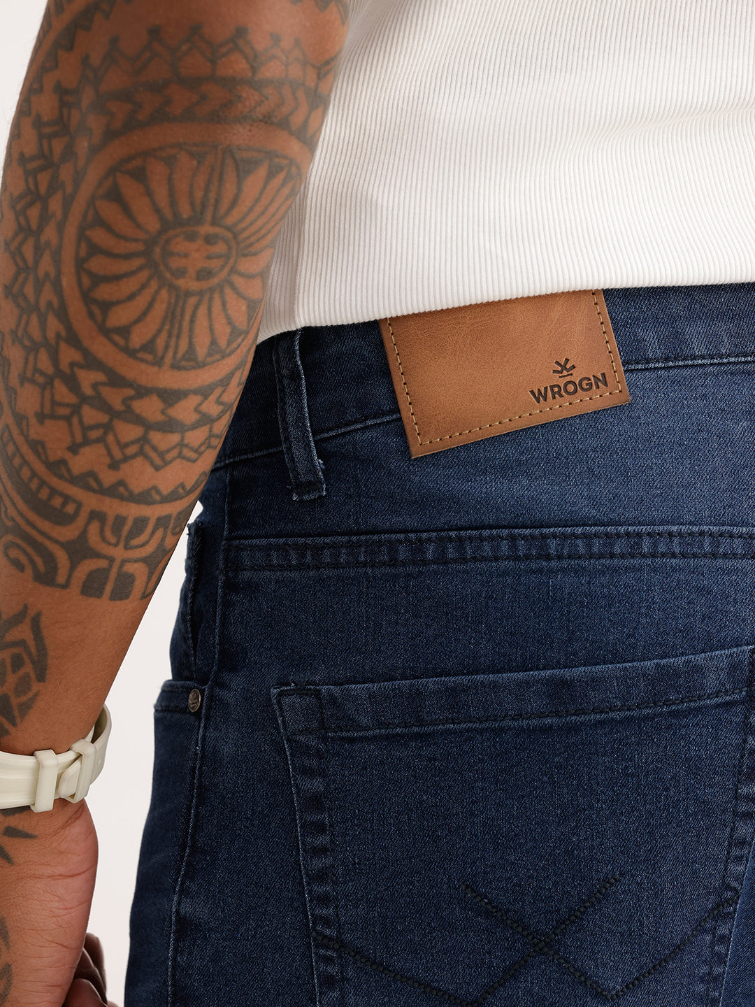 Solid Slim Fit Denim Jeans | Blue