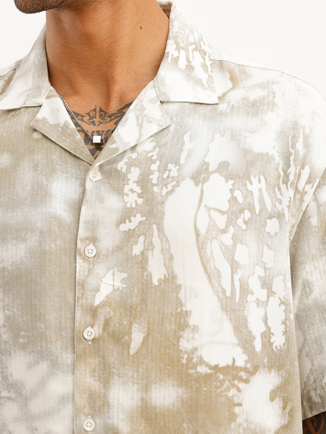 Classic Resort Fit AOP Shirt | Light Green | WSH01HSCM7043W