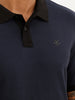 Solid Slim Fit Polo T-Shirt | Navy Blue