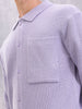 Pastel Layered Casual Knitted Cardigan For Men | Lavender