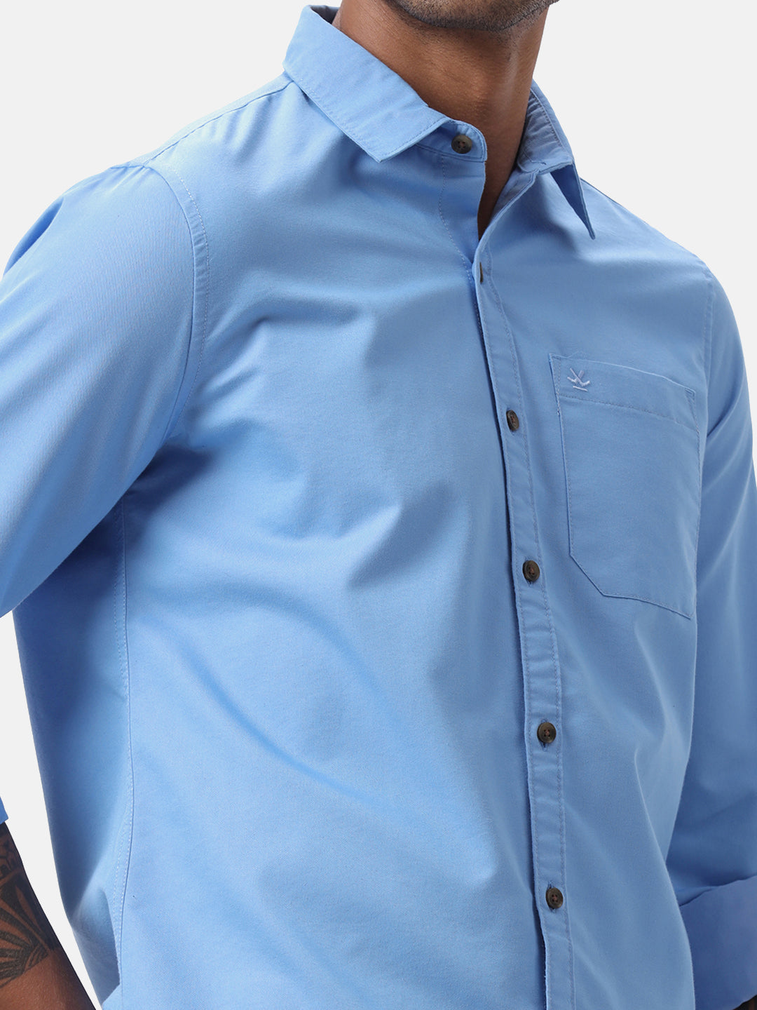 Solid Teal Casual Shirt