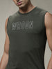 Sleeveless Olive Zone T-Shirt