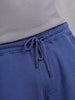 Textured Regular Fit Shorts With Logo Embroidery | Blue