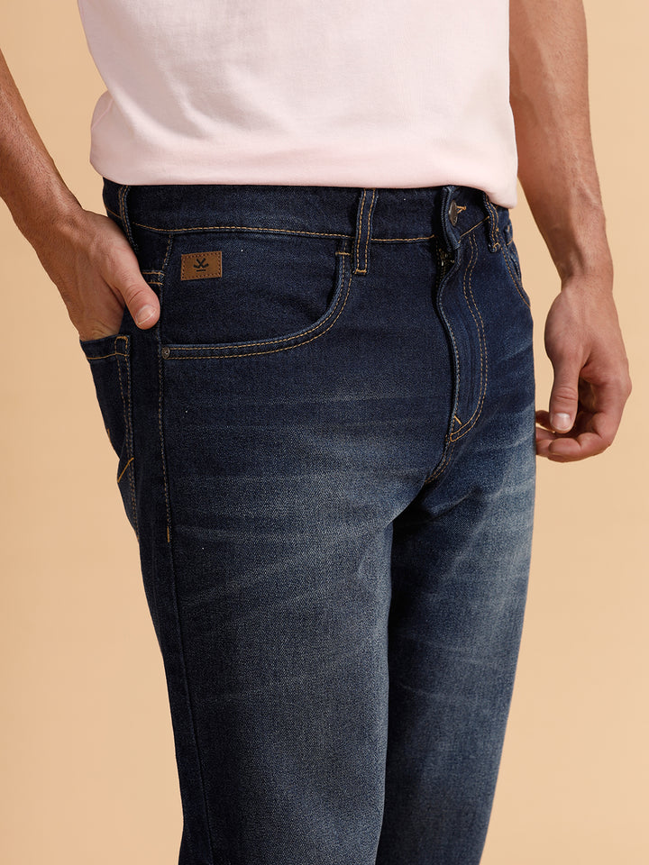 Heavy Fade Anti Fit Jeans | Dark Blue