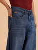 Heavy Fade Baggy Fit Jeans | Dark Blue