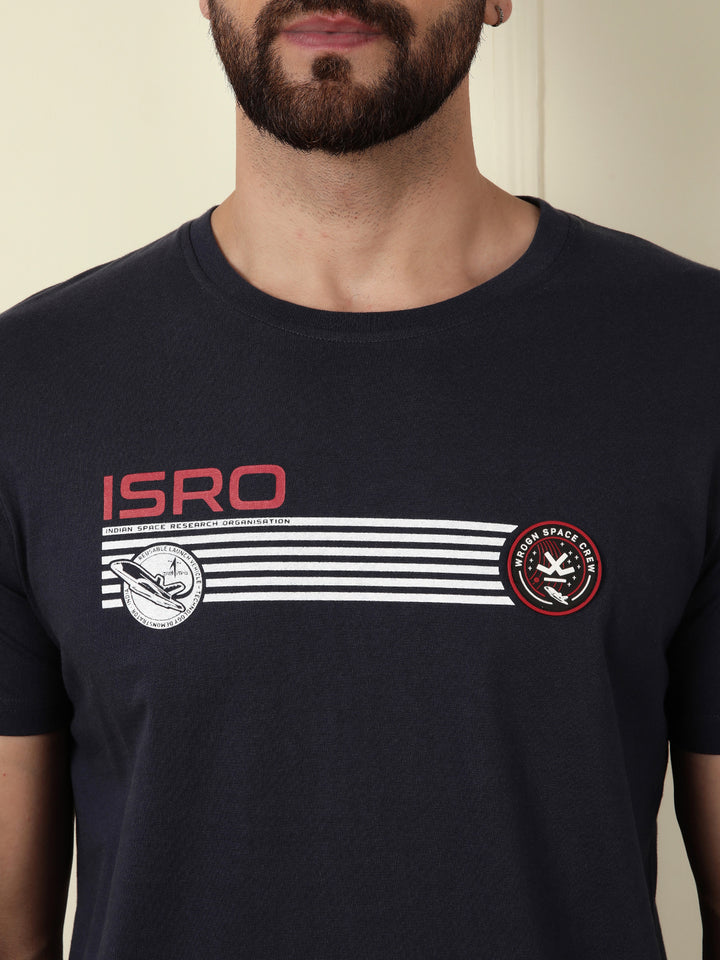 ISRO Print Casual T-Shirt