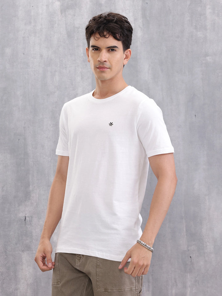 Solid Slim Fit T-Shirt | White