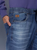Men’s light washed jogger fit jeans | Med Stone