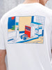 Men’s Casual Oversized Fit Graphic T-Shirt | White