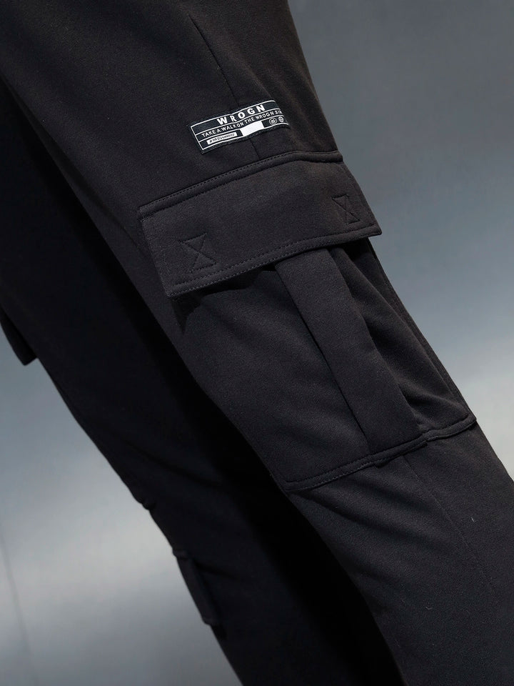 Men's casual straight fit knitted jogger | Black