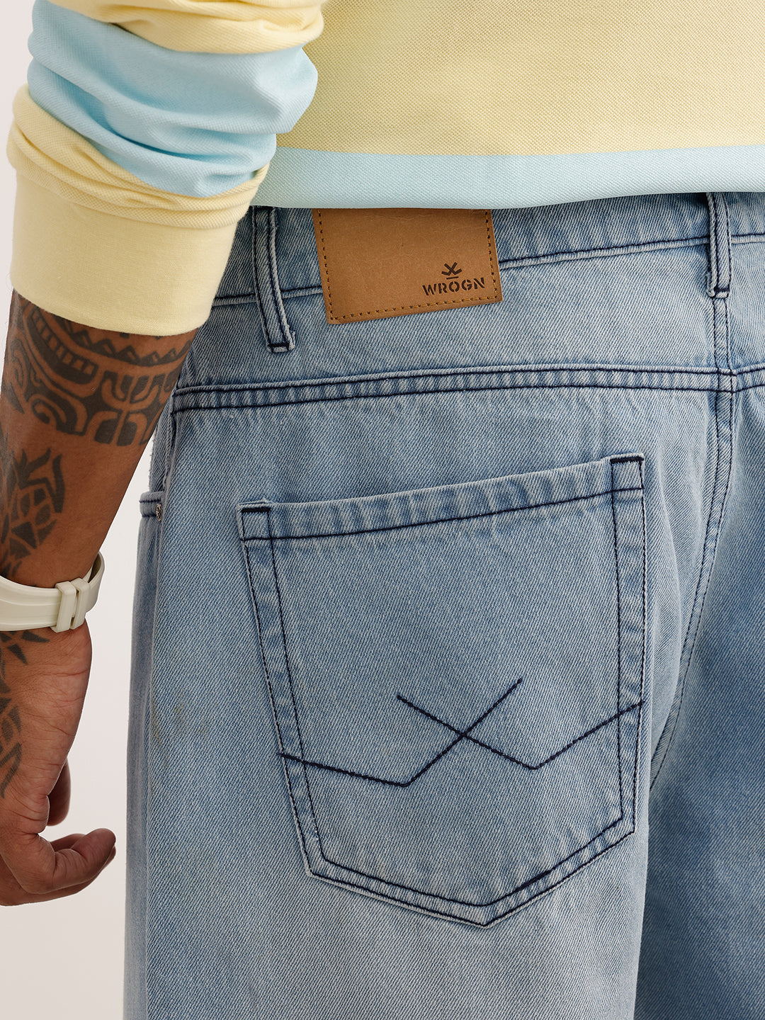 Faded Loose Fit Denim Jeans | Light Blue