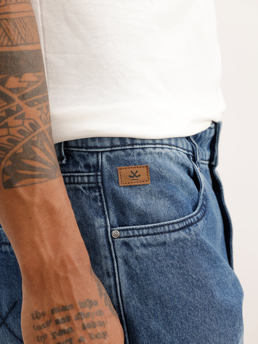 Faded Anti Fit Denim Jeans | Light Blue