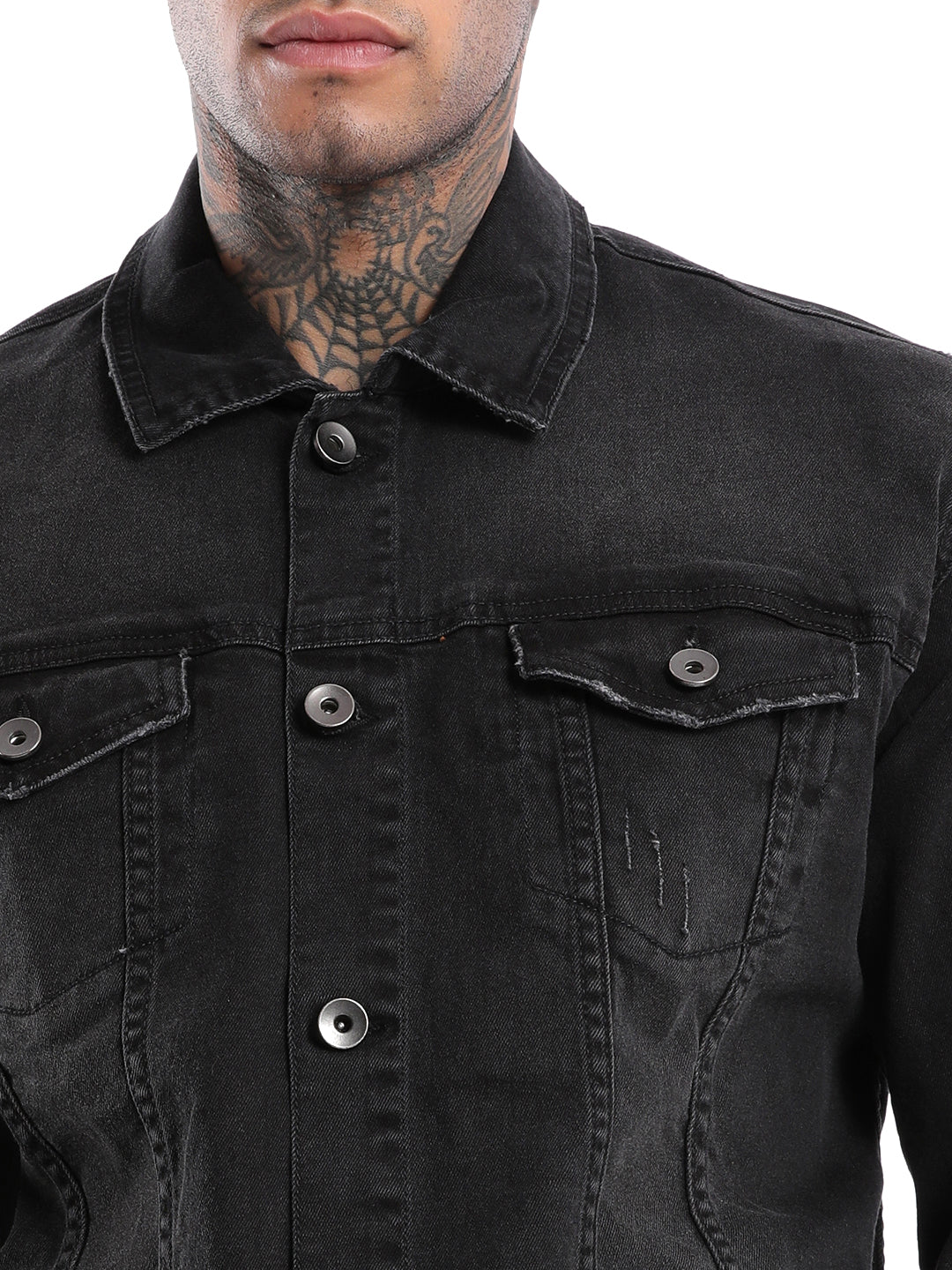 Black Denim Trucker Jacket