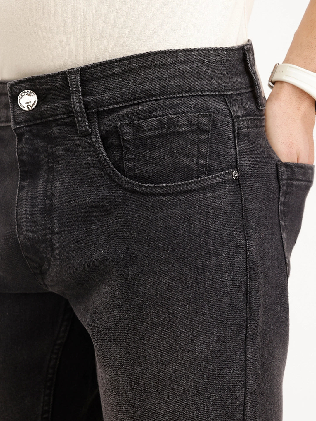 Slim Fit Denim Jeans | Dark Grey