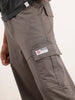 Solid Loose Fit Cargo Trouser | Charcoal