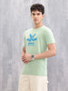 Graphic Logo Printed Regualr Fit T-shirt | Light Green