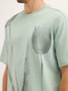 Heavy GSM Watercolour Floral Printed T-Shirt | Green