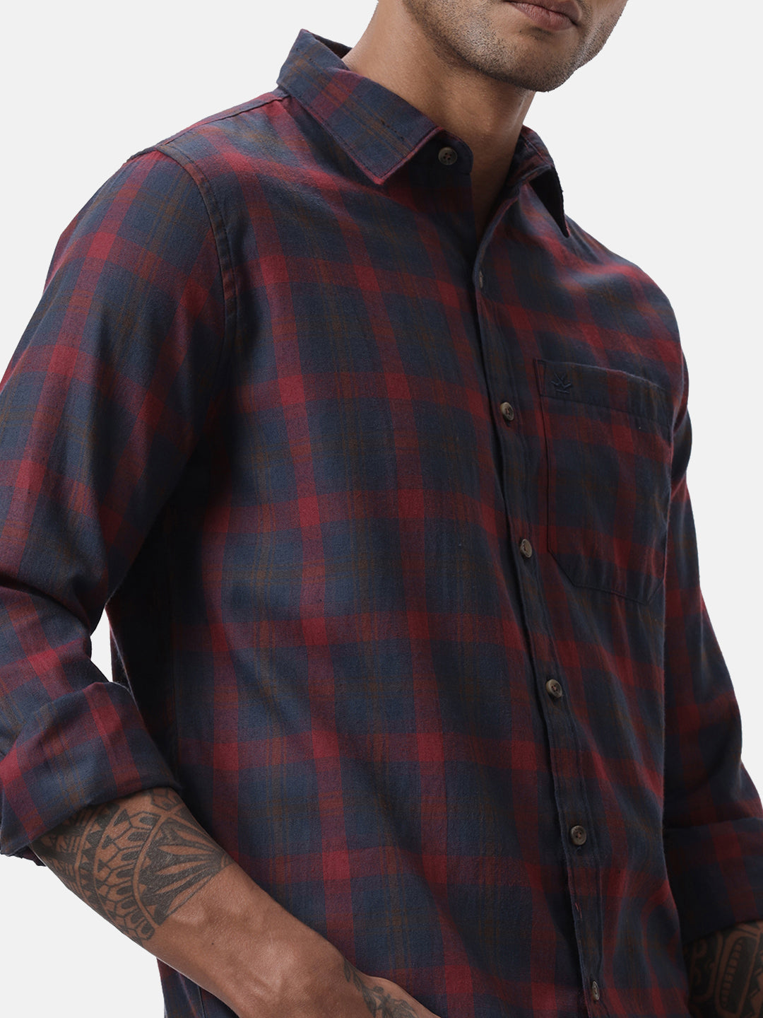 Red Suave Checked Shirt