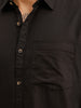 Solid Slim Fit Full Sleeve Shirt | Black