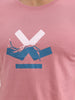 Solid Slim Fit Placement Printed T-Shirt | Pink