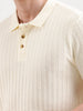 Textured Slim Fit Polo T-Shirt  | Yellow