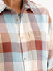 Regular Fit Checkered Shirt | Beige