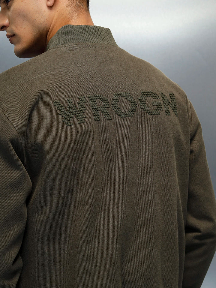 Men's Casual Comfort Fit Bomber Jacket | Olive