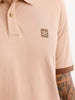 Classic Slim Fit Contrast Sleeve Polo T-Shirt | Light Brown