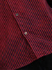 Corduroy Lenticular Stripe Print Shirt | Dark Maroon