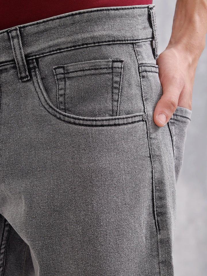 Men's Casual Straight Fit Jeans |  Grey