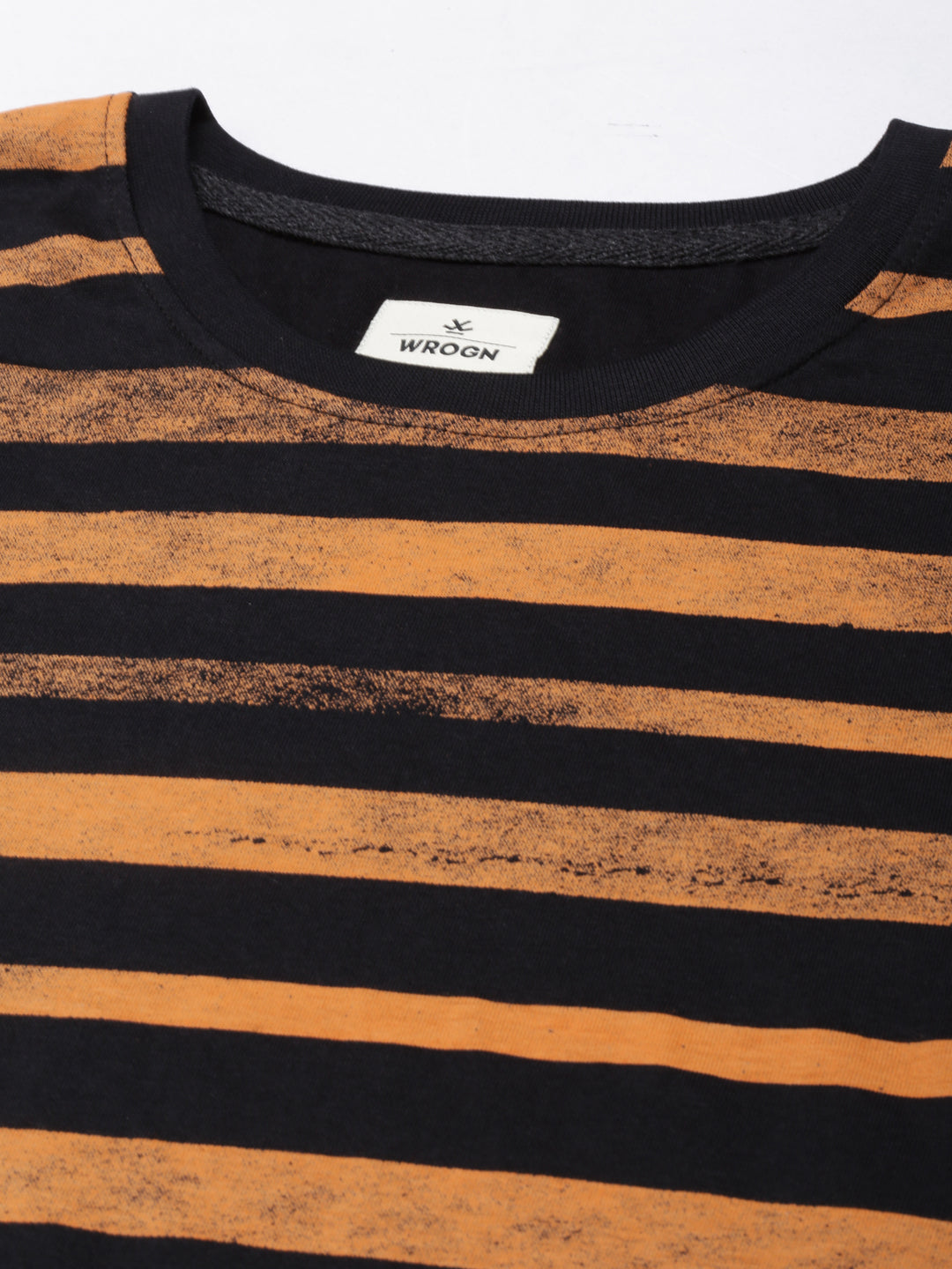 Abstract Striped Brown T-Shirt